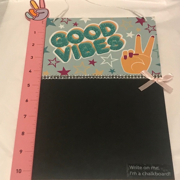 "Good Vibes" Hanging Write On Chalkboard - Picture 8 of 9